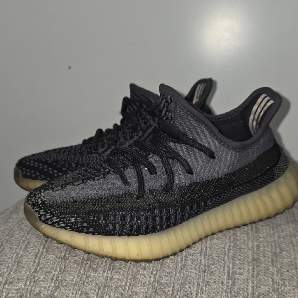 Yeezy Black and Gray Athletic Shoes